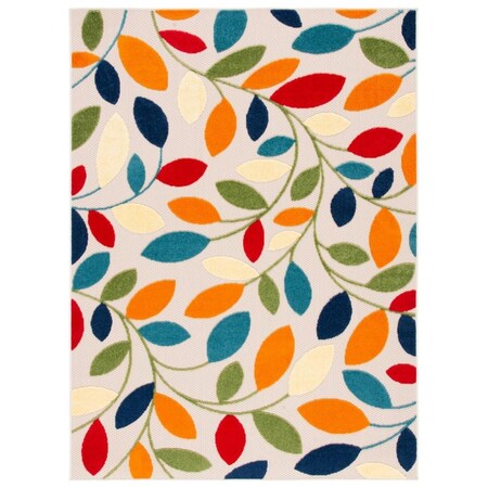 Safavieh 9 x 12 ft. Cabana Power Loomed Rectangle Area Rug Ivory & Green CBN369A-9